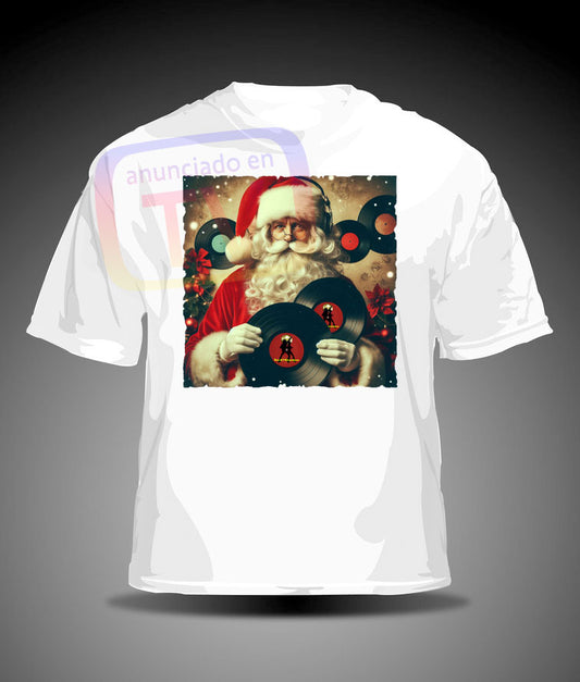 (Camiseta_RetroVlc)- Santa - (007B)